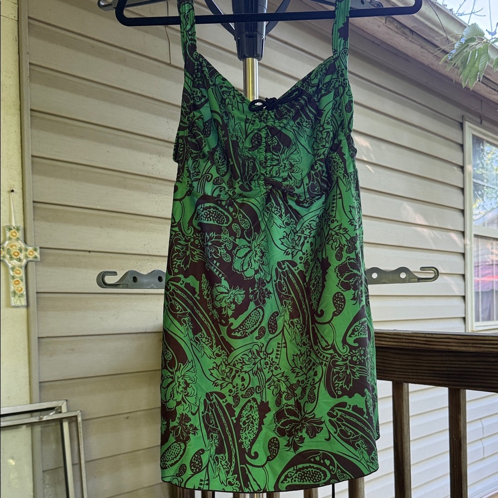 One piece Swimsuit top XXL green/black